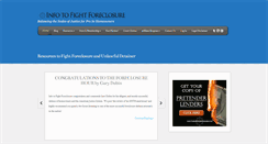 Desktop Screenshot of infotofightforeclosure.com